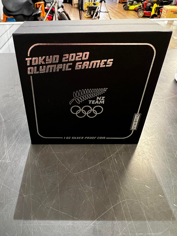 NEW ZEALAND 1 DOLLAR TOKYO 2020 OLYMPIC GAME 1OZ SILVER PROOF COIN