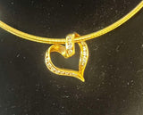 18ct Gold necklace and Diamond heart pendant