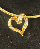 18ct Gold necklace and Diamond heart pendant