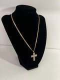 9ct Gold Necklace with 9ct gold & diamond Cross