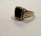 Men's 9ct Gold Onyx Ring