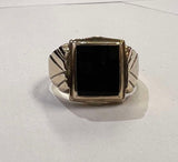 Men's 9ct Gold Onyx Ring