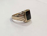 Men's 9ct Gold Onyx Ring