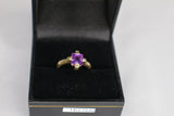 14ct Gold Amethyst Ladies Ring.