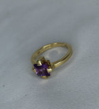 14ct Gold Amethyst Ladies Ring.