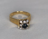 18ct Gold Ladies Diamond and Sapphire Ring