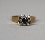 18ct Gold Ladies Diamond and Sapphire Ring