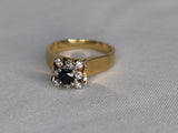 18ct Gold Ladies Diamond and Sapphire Ring